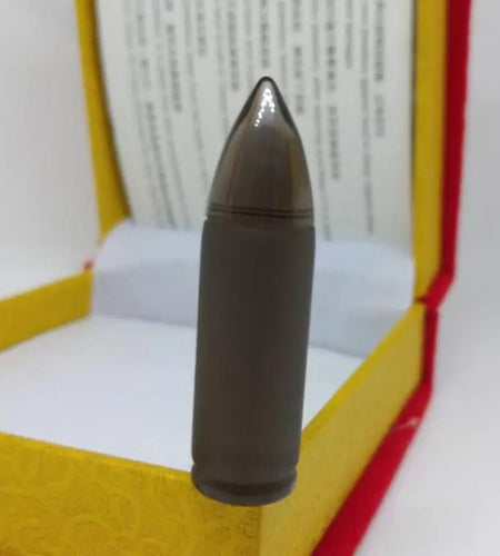 Obsidian-Bullet Pendant Necklace